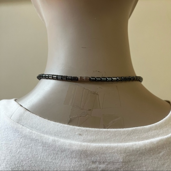 🐢Healing hematite bead & turquoise turtle pendant necklace - Picture 4 of 8